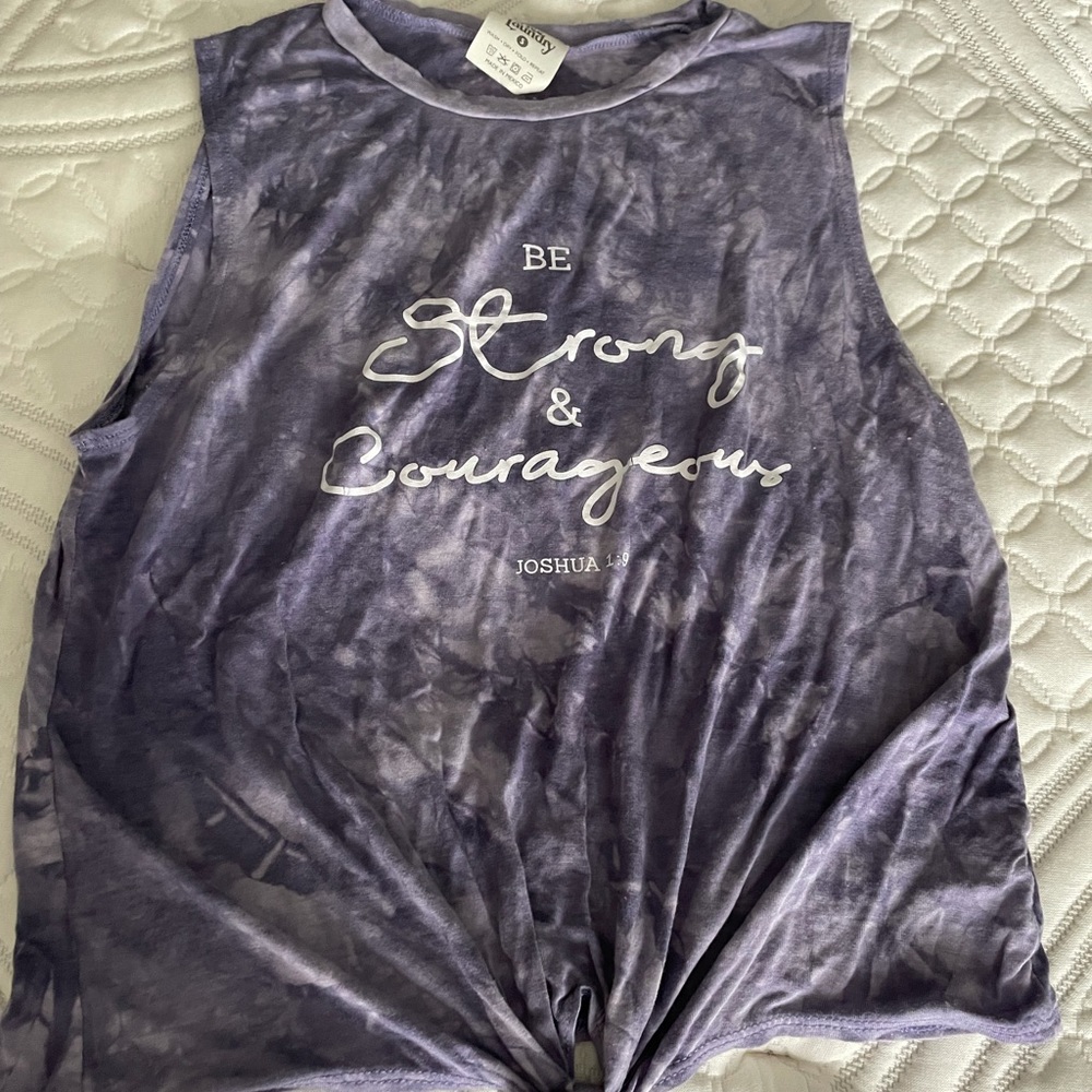Top sleeveless purple size small